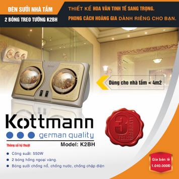 Catalog thương hiệu đèn sưởi Kottmann chính hãng bóng vàng 